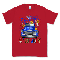 Red western fourth of july truck Classic Tee - FaDigitalArtStudio