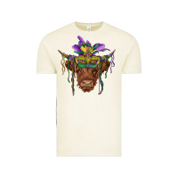 Vintage Arctic mardi gras mask highland cow Vintage Tee - RanaPortraitStore