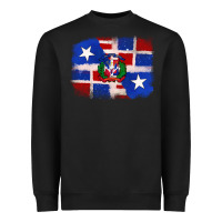 Black dominican and puerto rico flag Heavyweight Sweatshirt - texasbilliewilder