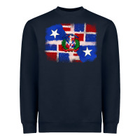 Navy dominican and puerto rico flag Heavyweight Sweatshirt - texasbilliewilder