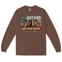Chestnut just a girl who loves horses Long Sleeve Tee - CowhideDigitalArt