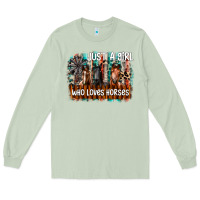 Matcha just a girl who loves horses Long Sleeve Tee - CowhideDigitalArt