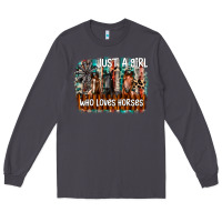 Smoke just a girl who loves horses Long Sleeve Tee - CowhideDigitalArt