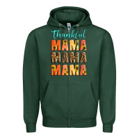 Sports Green Thankful mama mama mama Zipper Hoodie - Artiststas