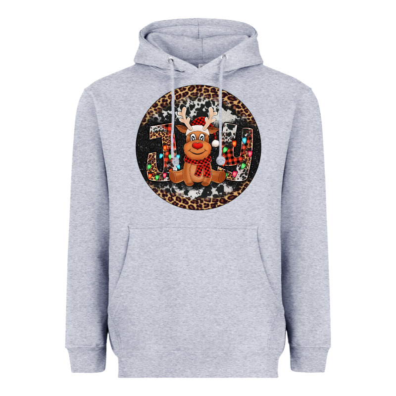 Joy Reindeer Christmas Ornament Heavyweight Hoodie by Jasminsmagicworld | Teevron
