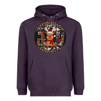 Plum joy reindeer christmas ornament Heavyweight Hoodie - Jasminsmagicworld