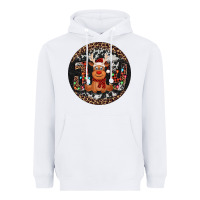 White joy reindeer christmas ornament Heavyweight Hoodie - Jasminsmagicworld