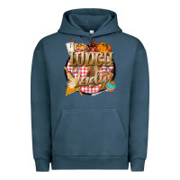 Pigment Midnight Navy fall  lunch lady Urban Hoodie - BarkalooDesign