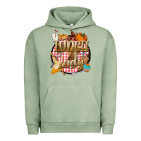 Pigment Oil Green fall  lunch lady Urban Hoodie - BarkalooDesign