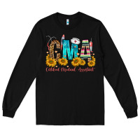 Black cma certified medical assistant Long Sleeve Tee - FaDigitalArtStudio