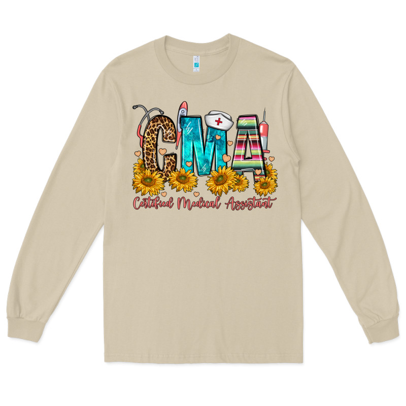 Cma Certified Medical Assistant Long Sleeve Tee by FaDigitalArtStudio | Teevron