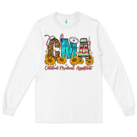 White cma certified medical assistant Long Sleeve Tee - FaDigitalArtStudio