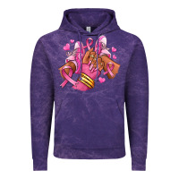 Cloud Purple Breast Cancer afro girl sneakers Vintage Hoodie - RanaPortraitStore