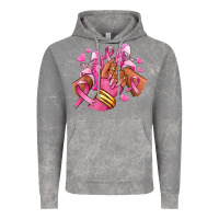Cloud Rock Breast Cancer afro girl sneakers Vintage Hoodie - RanaPortraitStore