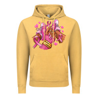 Vintage Mustard Breast Cancer afro girl sneakers Vintage Hoodie - RanaPortraitStore