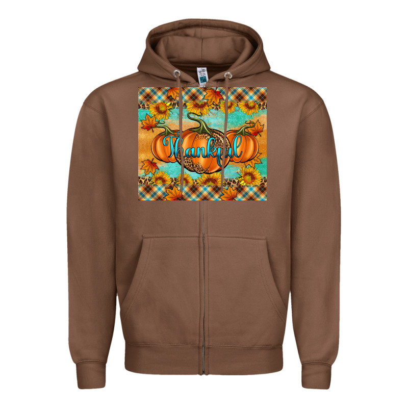 Thankful Pumpkins Zipper Hoodie by Artiststas | Teevron