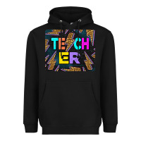 Black Teacher Flash Heavyweight Hoodie - LillyAllenDesigns