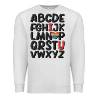 Oatmeal Heather pride alphabet Premium Sweatshirt - MaliasSmallBusiness