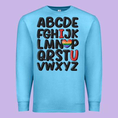 Pride Alphabet Premium Sweatshirt Designed By Maliassmallbusiness