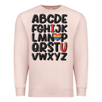Pale Pink pride alphabet Premium Sweatshirt - MaliasSmallBusiness