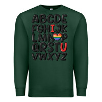 Sports Green pride alphabet Premium Sweatshirt - MaliasSmallBusiness