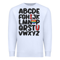 White pride alphabet Premium Sweatshirt - MaliasSmallBusiness