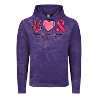 Cloud Purple Peace Love Cure Cancer Vintage Hoodie - RanaPortraitStore