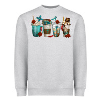 Heather Grey faith coffee cups Heavyweight Sweatshirt - texasbilliewilder