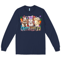 Navy east nail hustler Long Sleeve Tee - RacoonDesign
