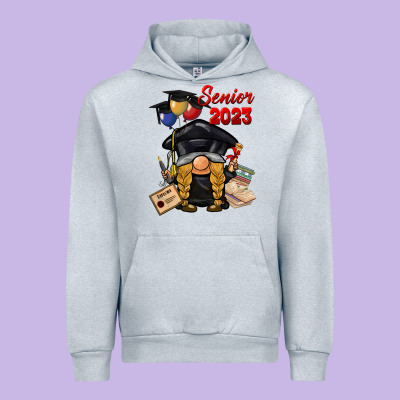 Senior 2023 Gnome Urban Hoodie Designed By Barkaloodesign