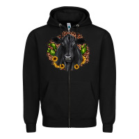 Black black angus cactus sunflower Zipper Hoodie - JahusDesignShop