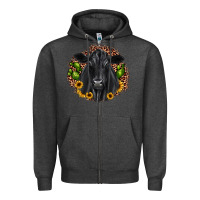 Charcoal Heather black angus cactus sunflower Zipper Hoodie - JahusDesignShop