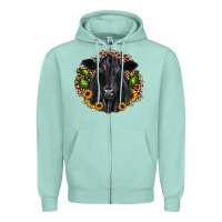 Seafoam black angus cactus sunflower Zipper Hoodie - JahusDesignShop
