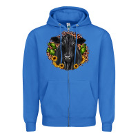 True Royal black angus cactus sunflower Zipper Hoodie - JahusDesignShop