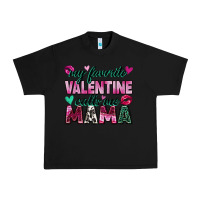 Black my favorite valentine calls me mama Urban Heavy Tee - Zillion Design Studio