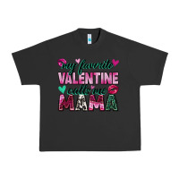 Pigment Black my favorite valentine calls me mama Urban Heavy Tee - Zillion Design Studio