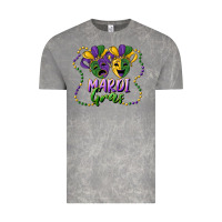Cloud Rock mardi gras mask and beads Vintage Tee - RanaPortraitStore