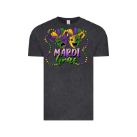 Vintage Black mardi gras mask and beads Vintage Tee - RanaPortraitStore