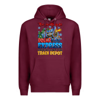 Burgundy thr north pole polar express admit one round trip Premium Hoodie - MaliasSmallBusiness