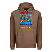 Chestnut thr north pole polar express admit one round trip Premium Hoodie - MaliasSmallBusiness