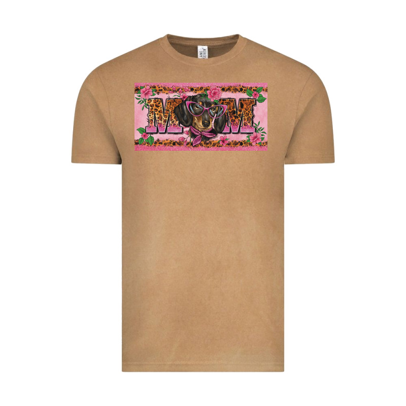 Danchshund Mom License Plate Template Vintage Tee by BarkalooDesign | Teevron