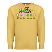 Antique Gold hello spring Premium Sweatshirt - MaliasSmallBusiness