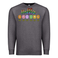 Charcoal Heather hello spring Premium Sweatshirt - MaliasSmallBusiness