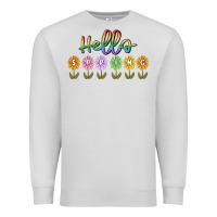 Dove Grey hello spring Premium Sweatshirt - MaliasSmallBusiness
