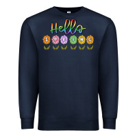 Navy hello spring Premium Sweatshirt - MaliasSmallBusiness