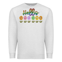 Oatmeal Heather hello spring Premium Sweatshirt - MaliasSmallBusiness