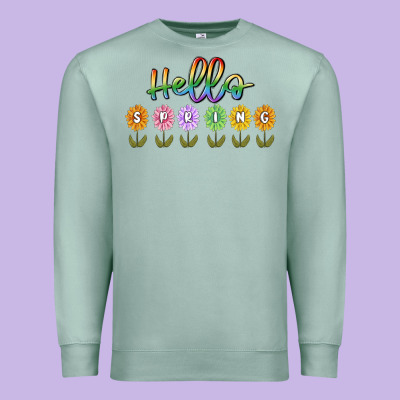 Hello Spring Premium Sweatshirt Designed By Maliassmallbusiness