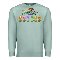 Seafoam hello spring Premium Sweatshirt - MaliasSmallBusiness