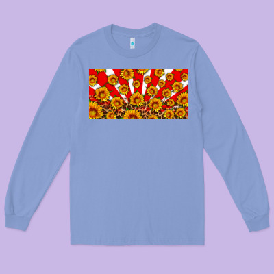 Usa Sunflowers Leopard License Plate Long Sleeve Tee Designed By Hra Design Shop