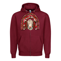 Burgundy valentines hereford rainbow Zipper Hoodie - JahusDesignShop